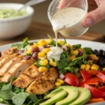 southwest chicken power salad dressed in youcookrecipes professional kitchen