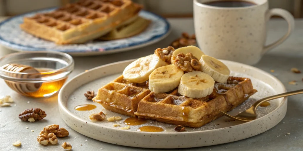 Perfect crispy banana waffle recipe with caramelized edge