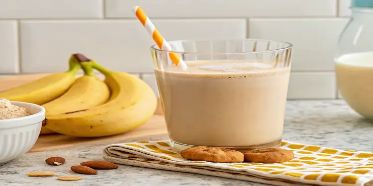 This peanut butter banana smoothie is so refreshing, and it's sweet and tasty.