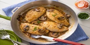 Chicken Marsala is an Italian-style recipe for tender pan-fried chicken breasts in a sweet Marsala wine and mushroom sauce. It's super quick and easy to make for a weeknight dinner and sophisticated enough for company.