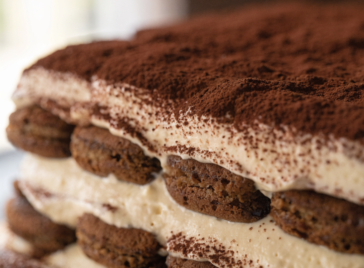 Classic Tiramisu Recipe step 4 - A mouth-watering extreme macro close-up