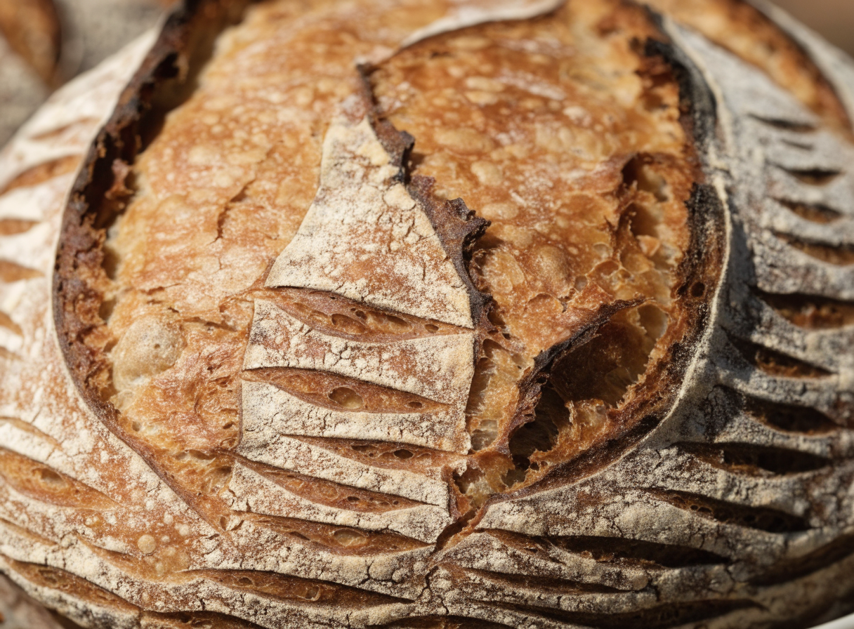 Easy Homemade Sourdough Bread step 4 - A mouth-watering extreme macro close-up